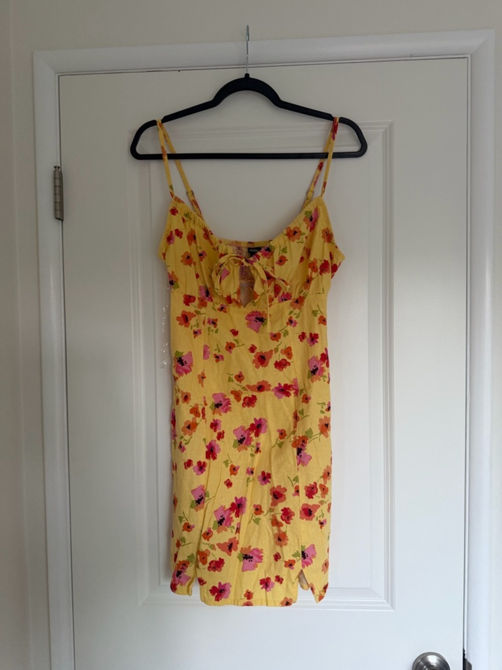 wild fable Yellow Floral Tie-Front Sundress